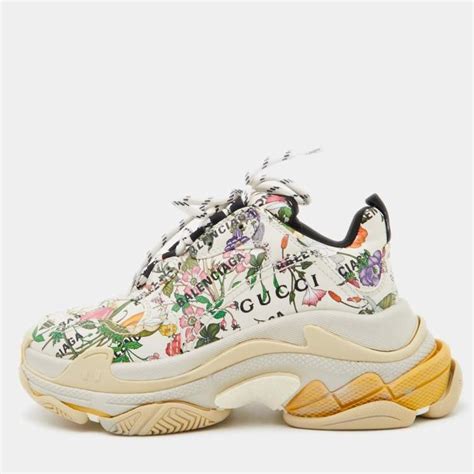 gucci balenciaga floral shoes|balenciaga gucci heels.